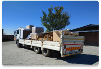 truck loaded for Zimbabwe